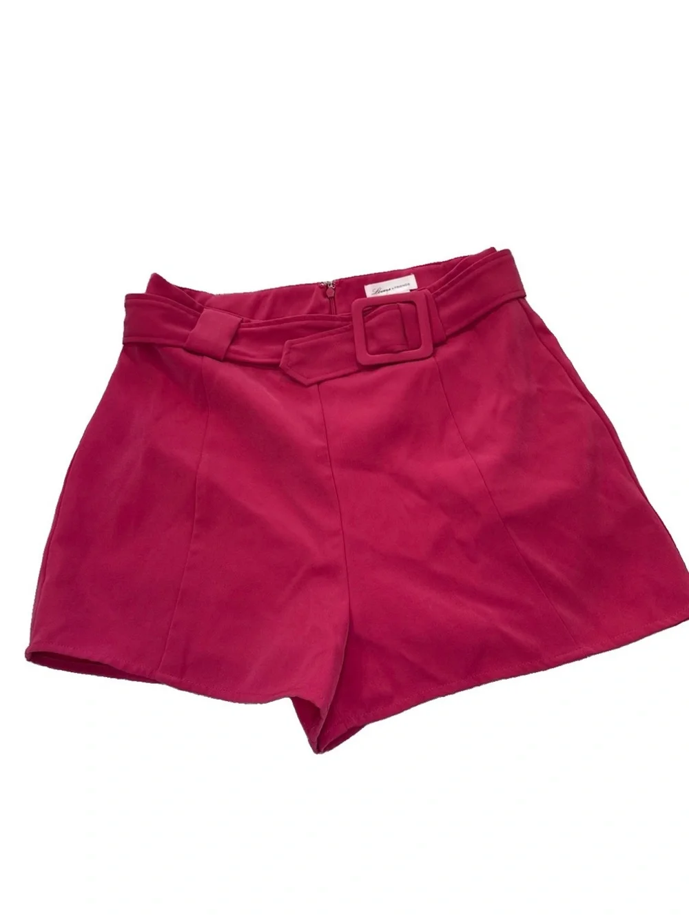 Lovers + Friends High-Waist Magenta Tailored Shorts